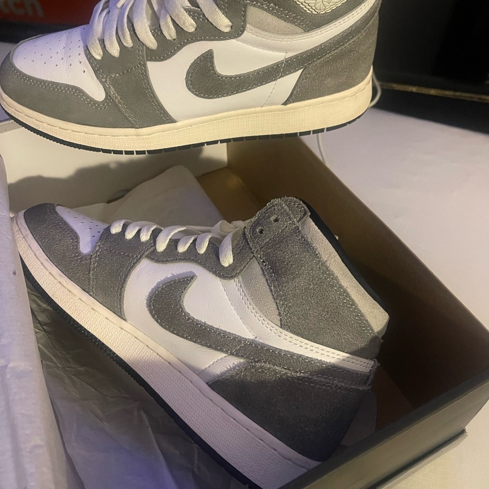Air Jordan 1 Gray and White High-Tops